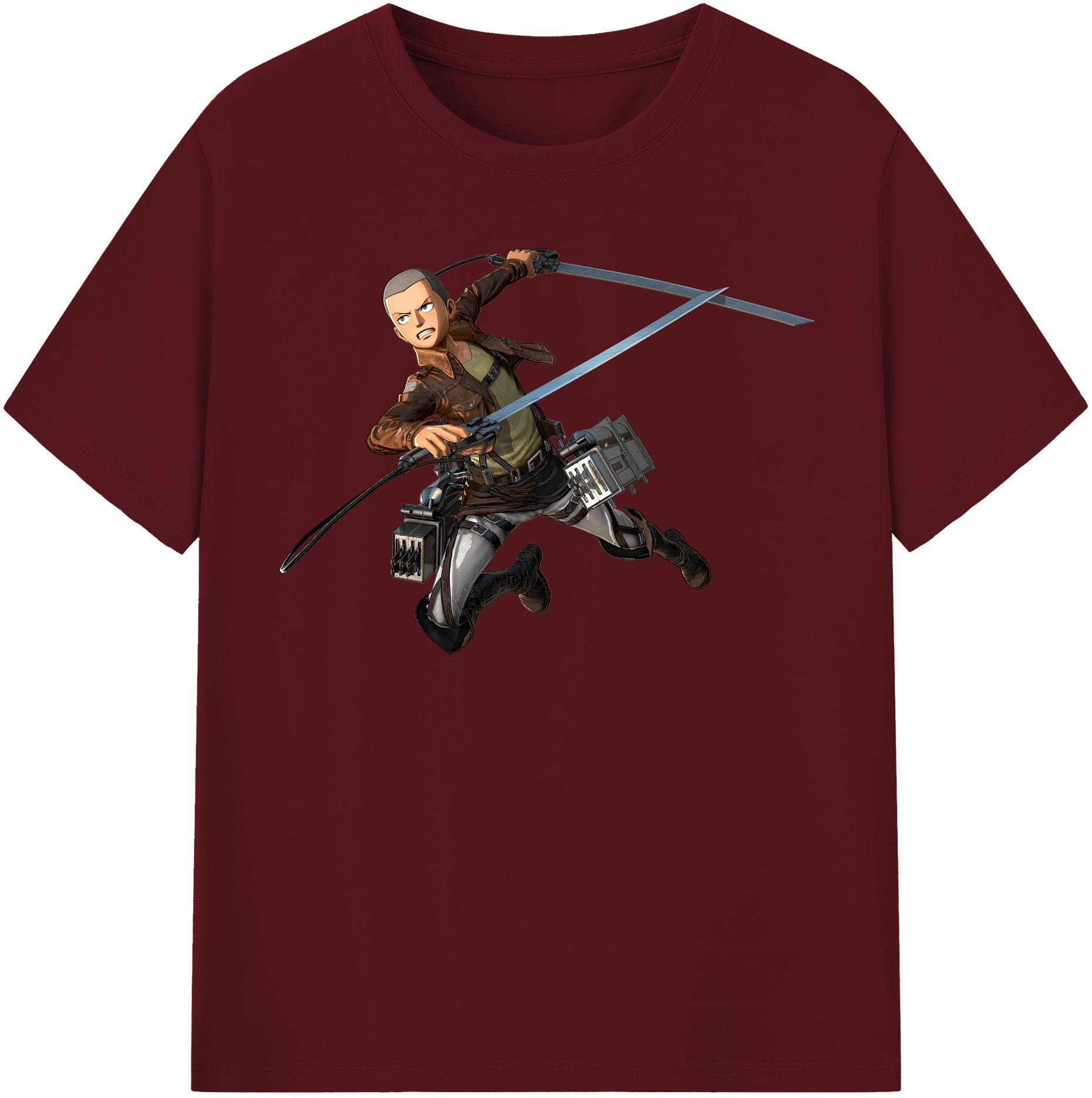 （画像用） 進撃の巨人 コニー·スプリンガー Attack on Titan Connie Springer 綿100％半袖Tシャツ（フロントプリント）
